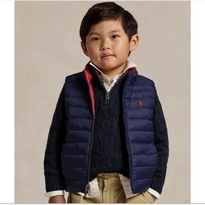New: Polo Ralph Lauren Reversible Down Puffer Vest. Size 2